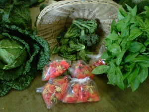 Farmer's market veggies