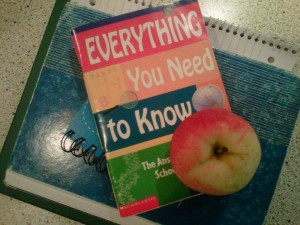 Back to School Books and Apple