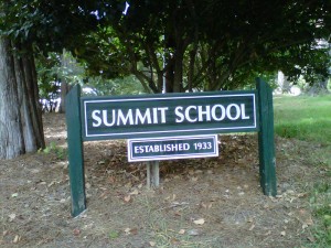 Summit School sign