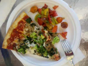 Veggie Pizza & Heirloom Tomatoes