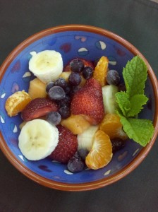 This fruit salad is so easy to make & tasty!