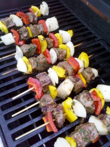 These beef tenderloin and veggie skewers will please anyone!