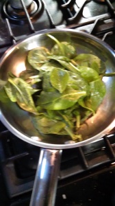 Spinach in pan