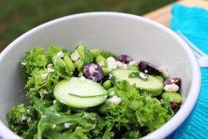 Greek kale salad