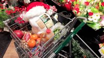 Holiday grocery cart