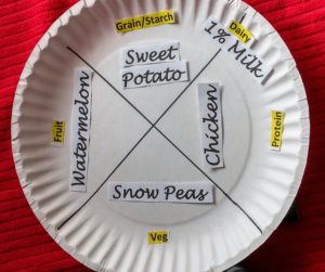 Meal planning paper plate