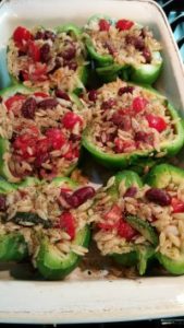 Stuffed peppers uncooked