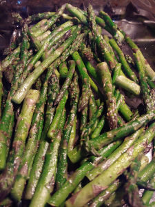 Spring asparagus roasted