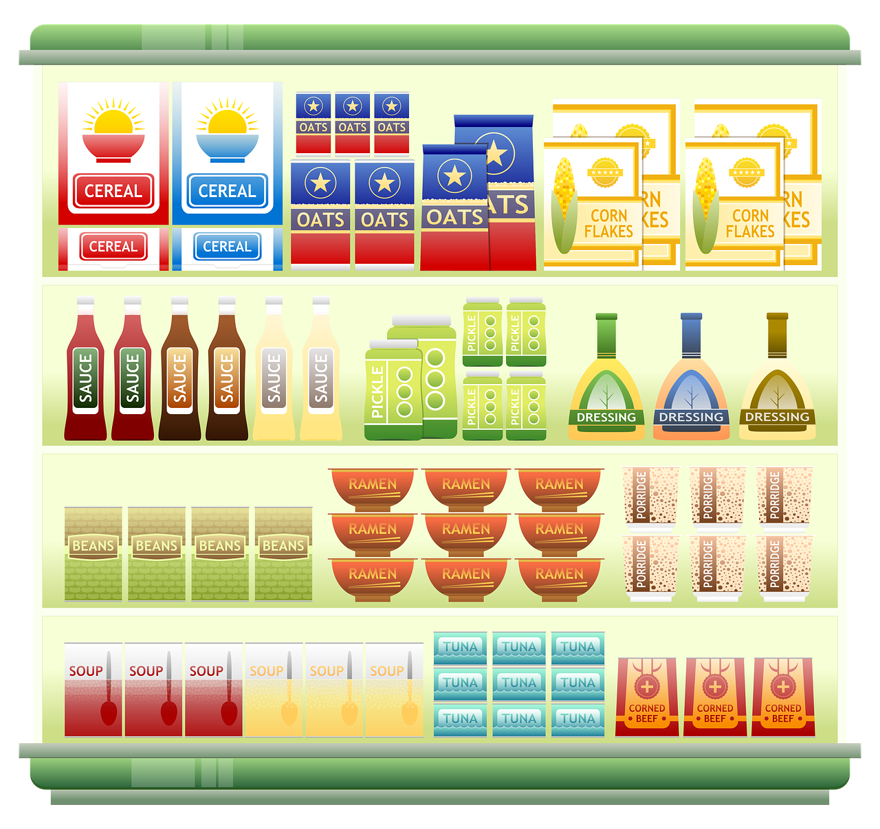 grocery store aisle clipart
